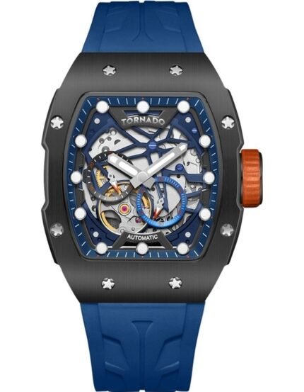 Tornado Autonova Men's Automatic Dark Blue Dial Watch - T24302-XSNN
