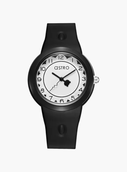 Astro Kids Black Analog Silicone Strap Watch | A23809-PPBW