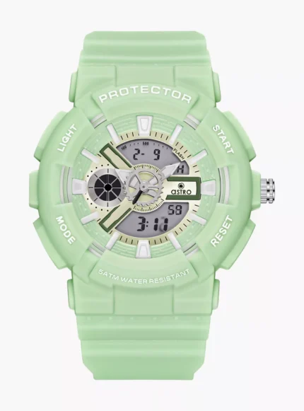 Astro Kids Green Analog-Digital Silicone Strap Watch | A23818-PPHH