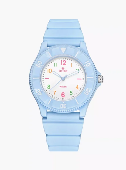 Astro Kids Light Blue Analog Silicone Watch | A23826-PPLW