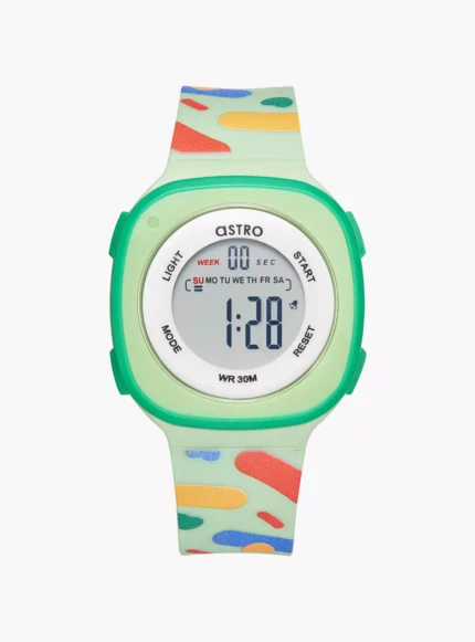 Astro Kids Green Digital Silicone Strap Watch | A23913-PPHH