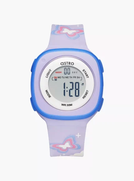 Astro Kids Purple Digital Silicone Strap Watch | A23913-PPVV-BT