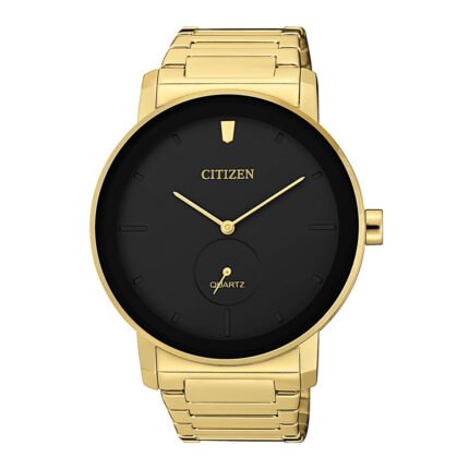 Citizen Men's Gold Analog Quartz Metal Strap Watch BE9182 57E