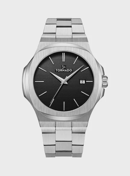 Tornado Men's Silver Analog Stainless Steel Strap Watch T21001-SBSB