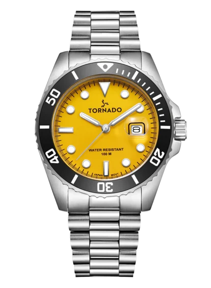 Tornado Men's Silver Analog Stainless Steel Strap Watch | T22001-SBSYB