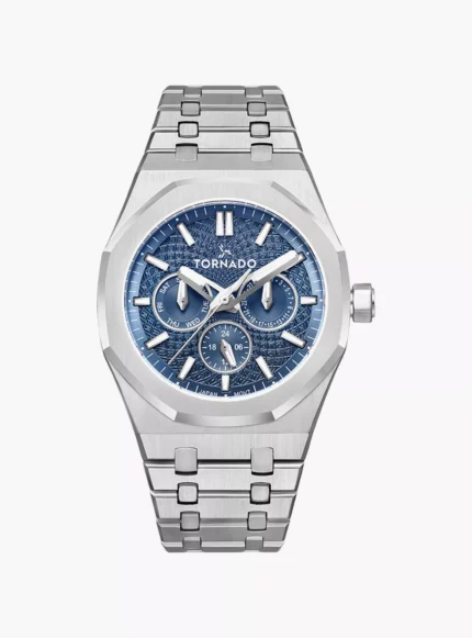 Tornado Men's Silver Multi-Function Stainless Steel Strap Watch | T23104-SBSL