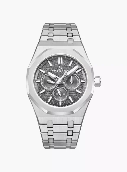 Tornado Men's Silver Multi-Function Stainless Steel Strap Watch | T23104-SBSX
