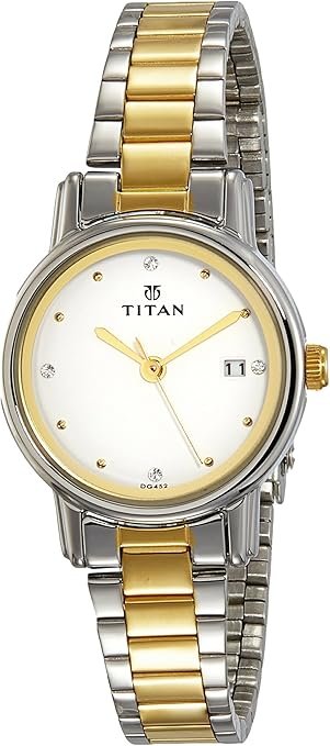 Titan Analog White Dial Women's Watch-TT2572BM01