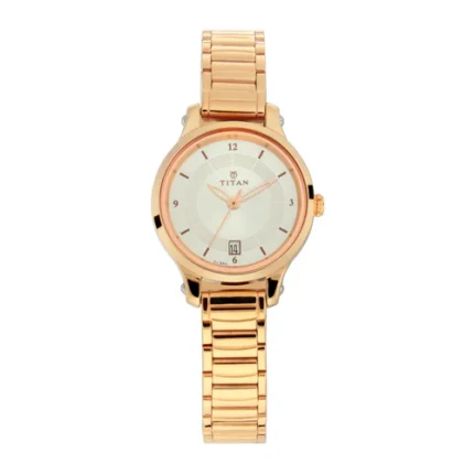 TITAN SILVER DIAL STAINLESS STEEL WATCH -TT2628WM01