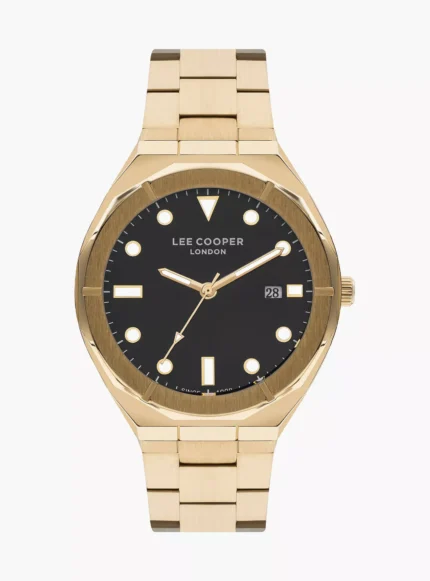 Lee Cooper Men's Gold Analog Stainless steel Strap Watch | LC07577.270